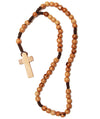 Olive wood cord rosary