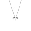 Solid cross on chain in gold or silver colour