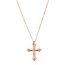 Sterling silver cross with CZ detail necklace