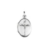 Sterling silver locket with crucifix cross