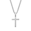 Blaze stainless steel cross pendant necklace