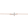 Rose gold Tiny Treasures sterling silver children’s bracelet with CZ stone cross