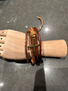 Brown Bracelet Cross with Leather band
