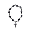 Black Mother of Pearl rosary bracelet