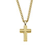 Gold finish cross pendant with chain