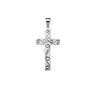 Silver cross with engraved detail