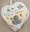 God Bless ceramic Heart with various Designs