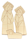 Flat wooden nativity