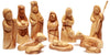 Large 12 piece olive wood nativity
