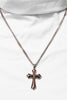 Round end steel cross & chain